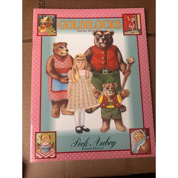 Goldilocks & The Three Bears Paper Dolls Peck Aubry 1997 9 Dolls  Book - Picture 1 of 7